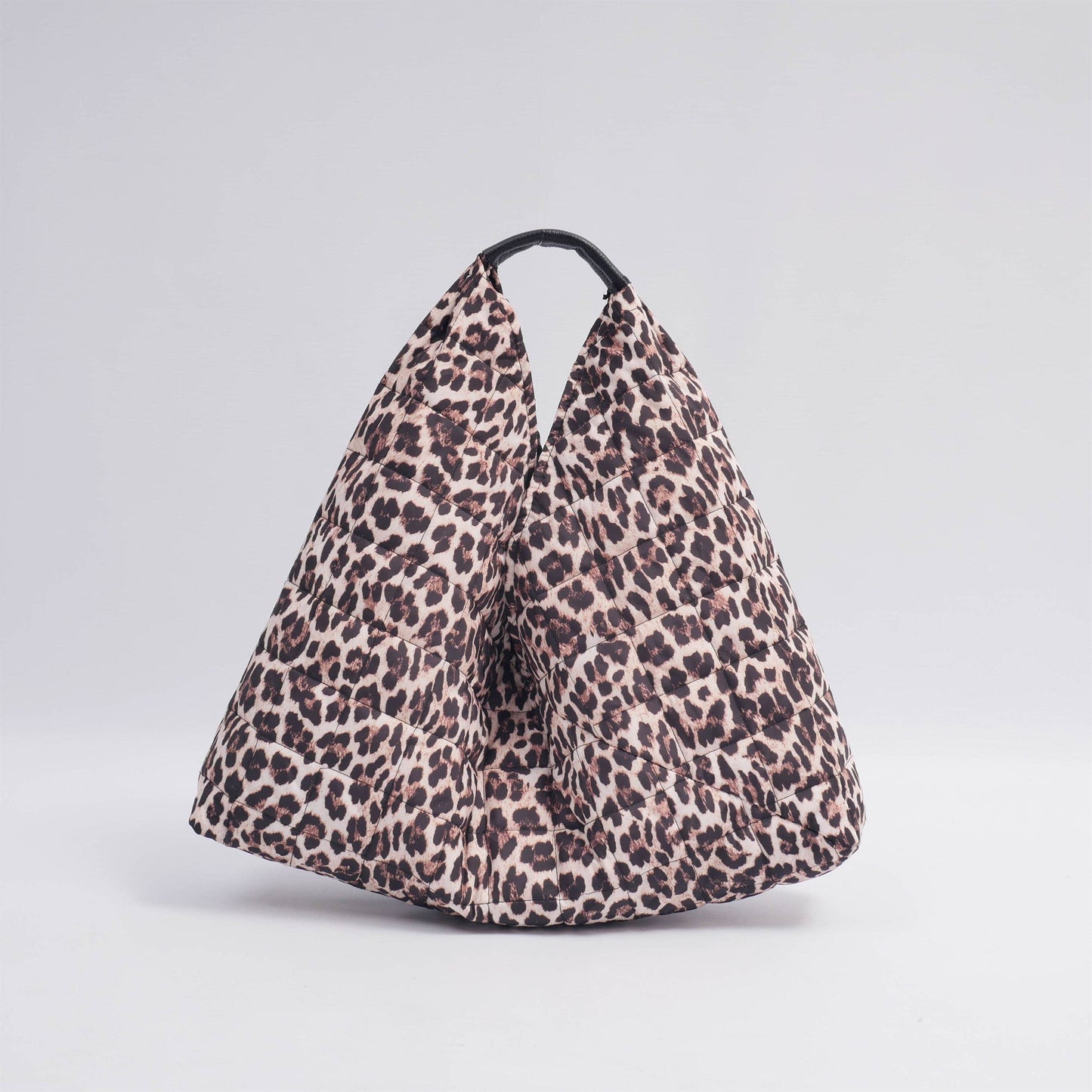 Leopard print quilted HOBO handbag Camel