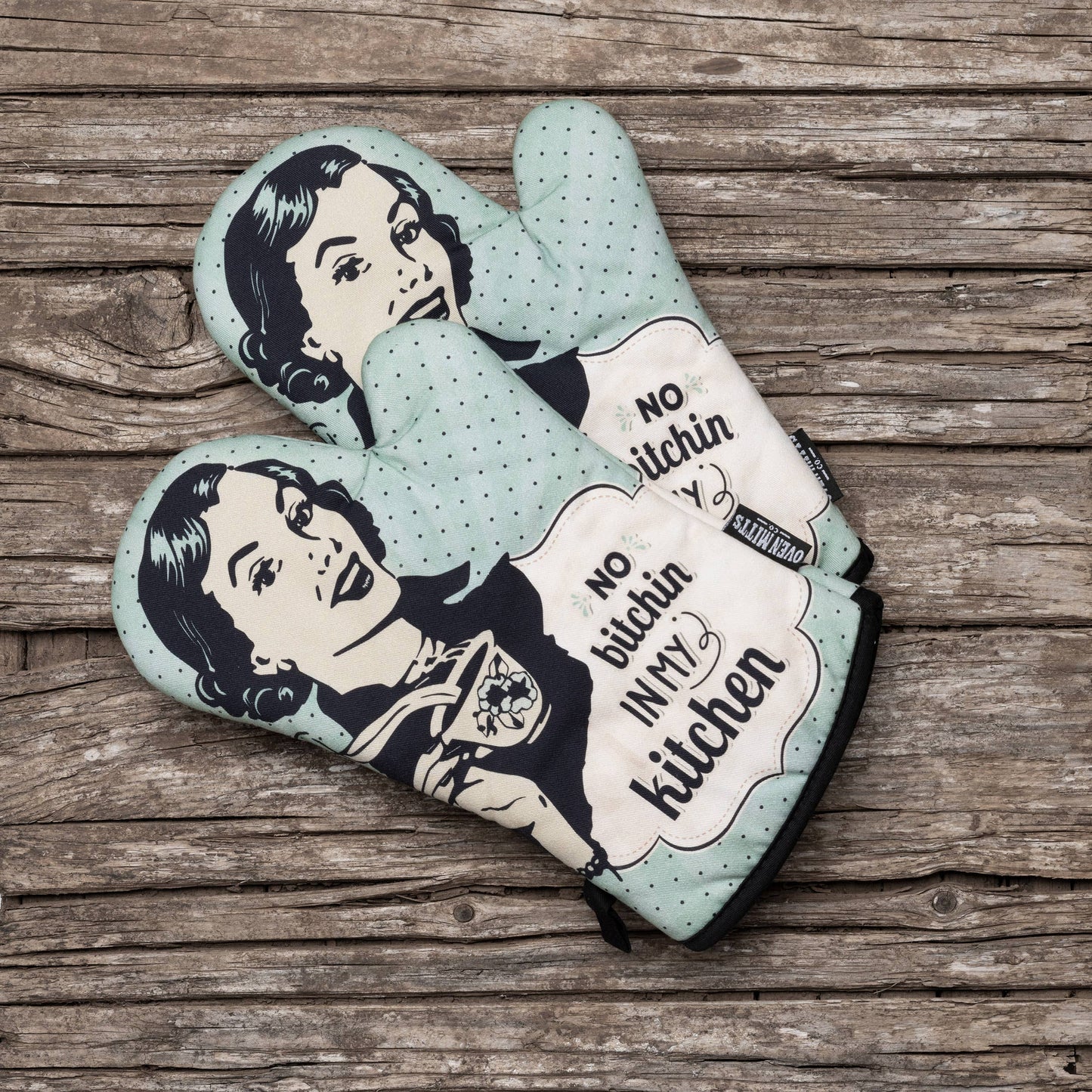 No B****** In My Kitchen Oven Mitts And Potholder Set