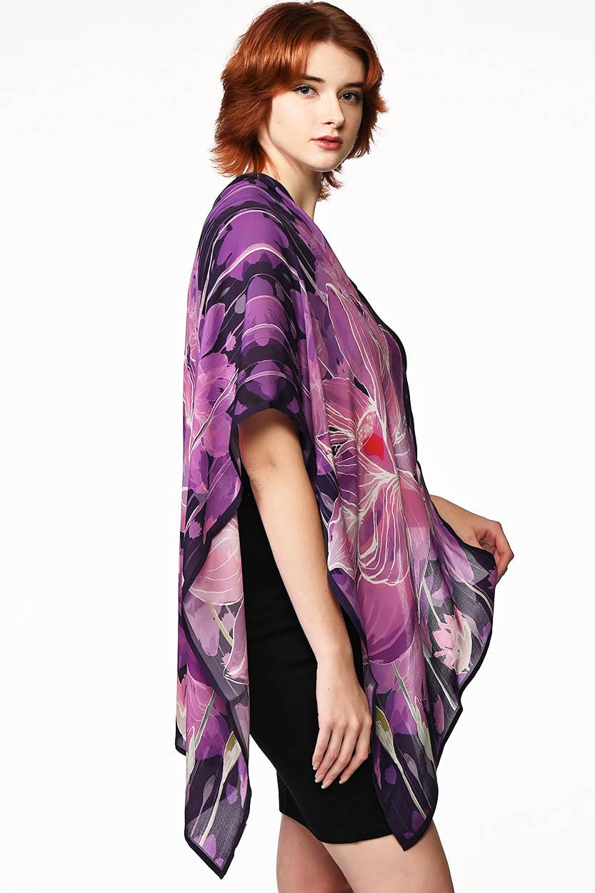 Kamala Lotus Scarves: Purple