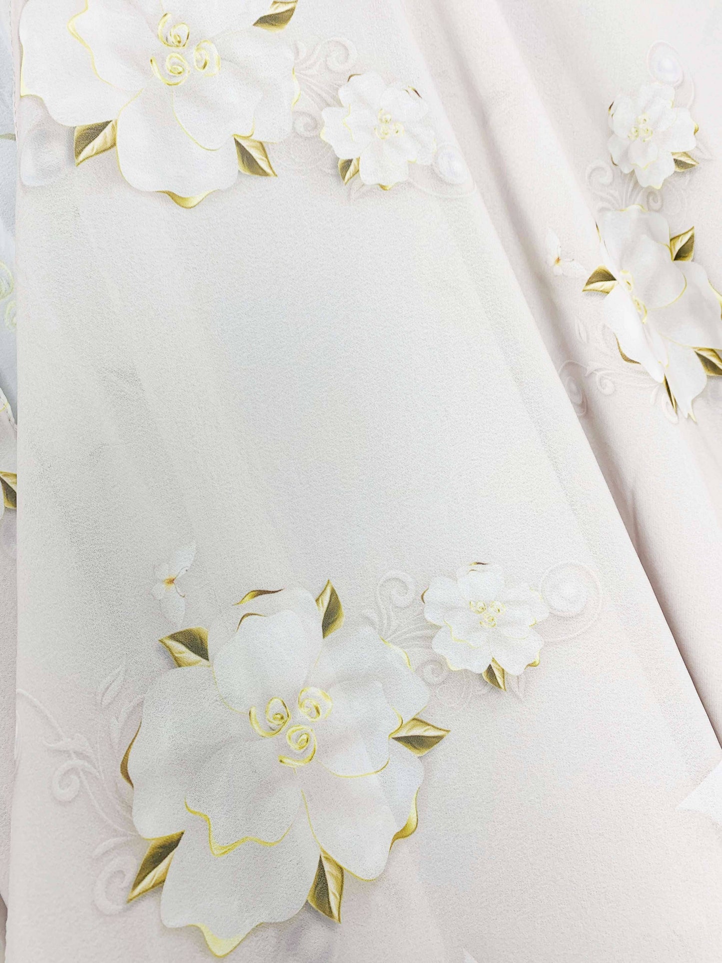 Beige Floral & Butterfly Kimono