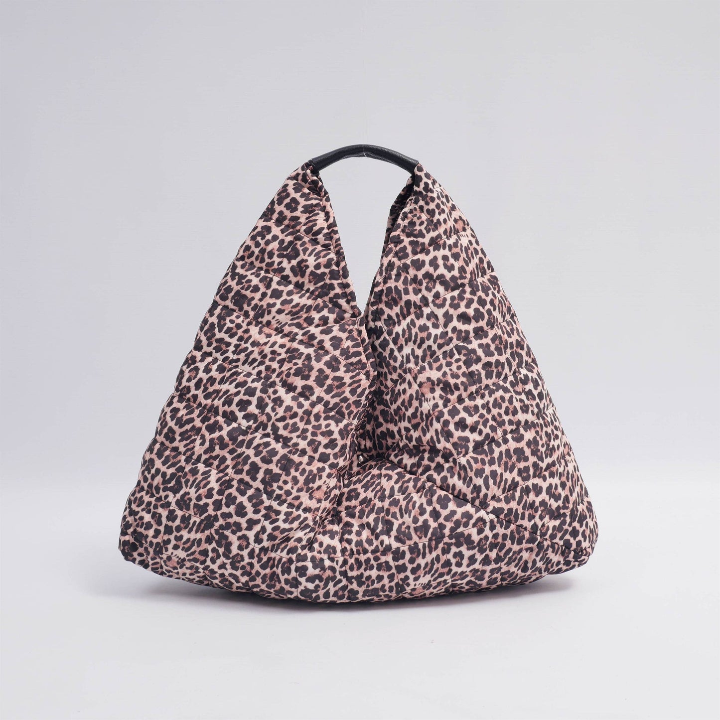 Leopard print quilted HOBO handbag Camel
