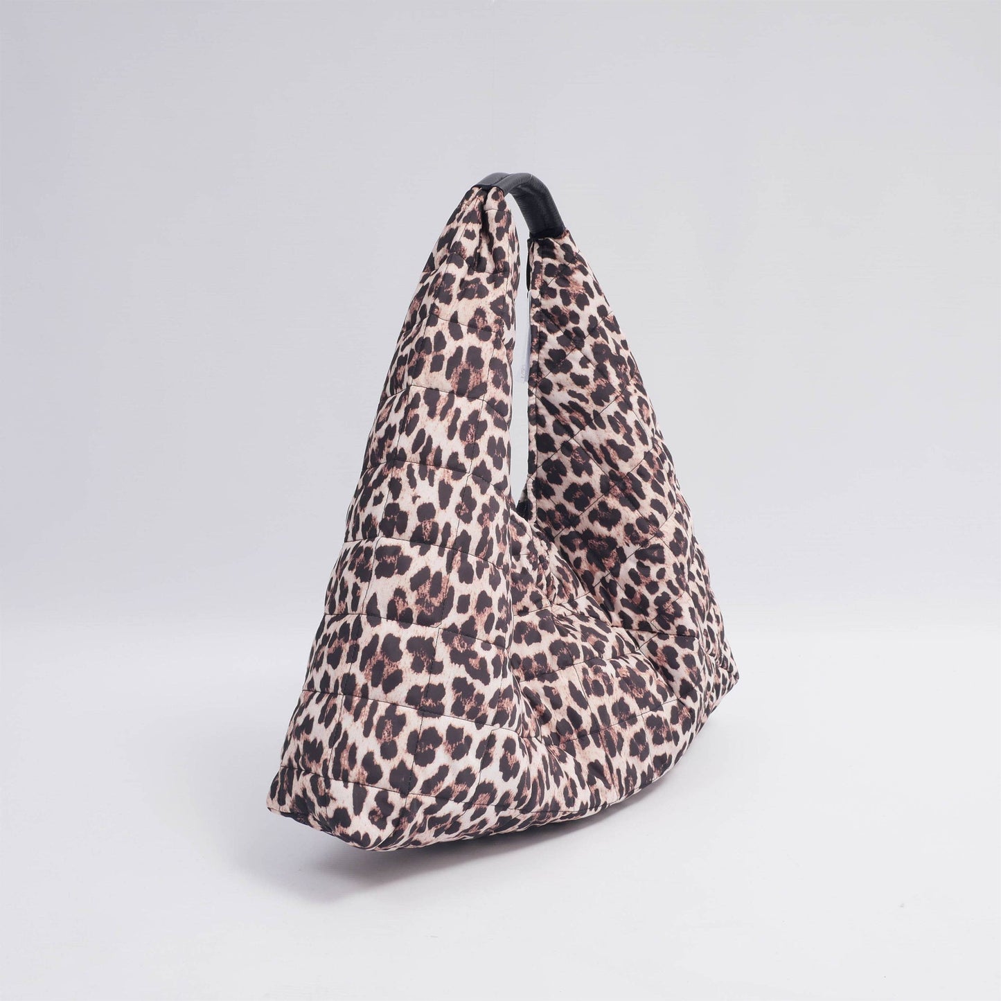 Leopard print quilted HOBO handbag Camel