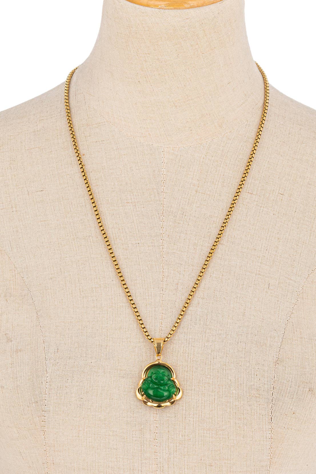 Green Buddha Necklace