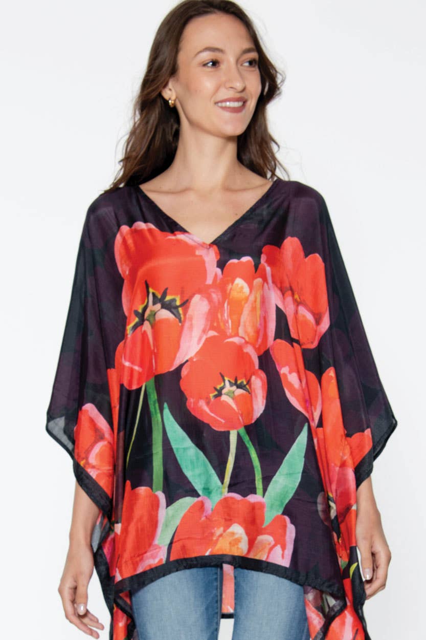 Shalini Tops : Red Poppies
