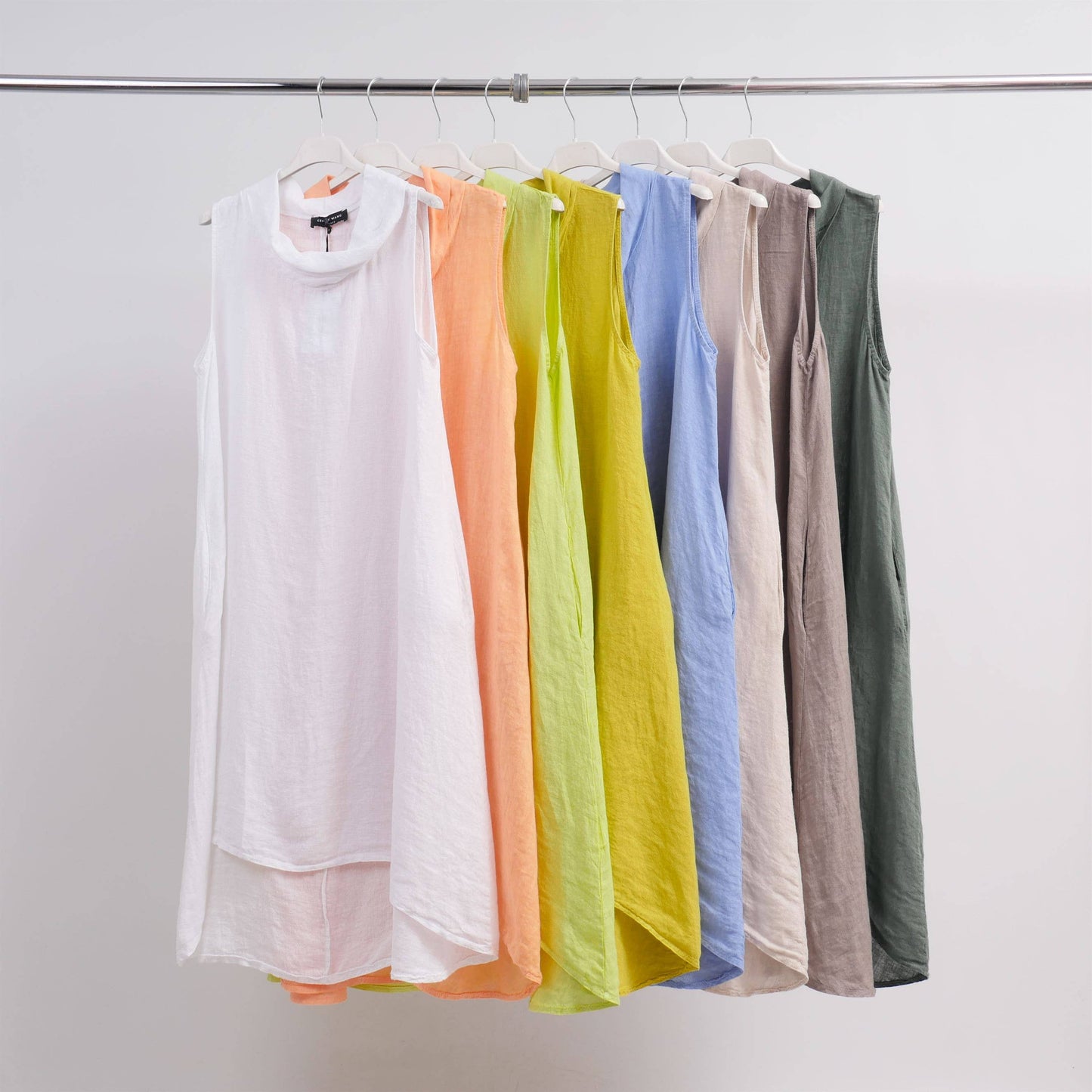 Mid Length Linen dress- Made in Italy