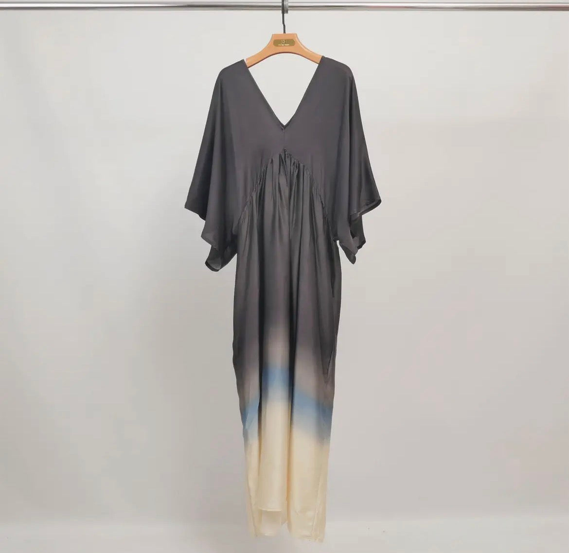 V-Neck Viscose Dress