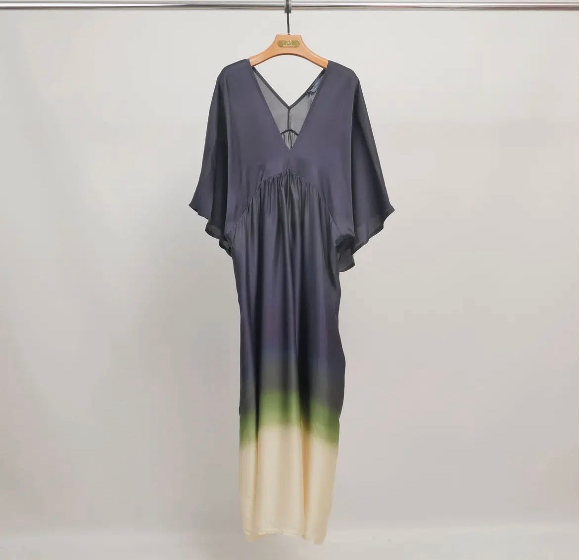 V-Neck Viscose Dress
