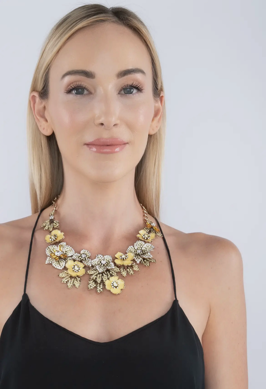 The Charlotte Statement Necklace - Yellow