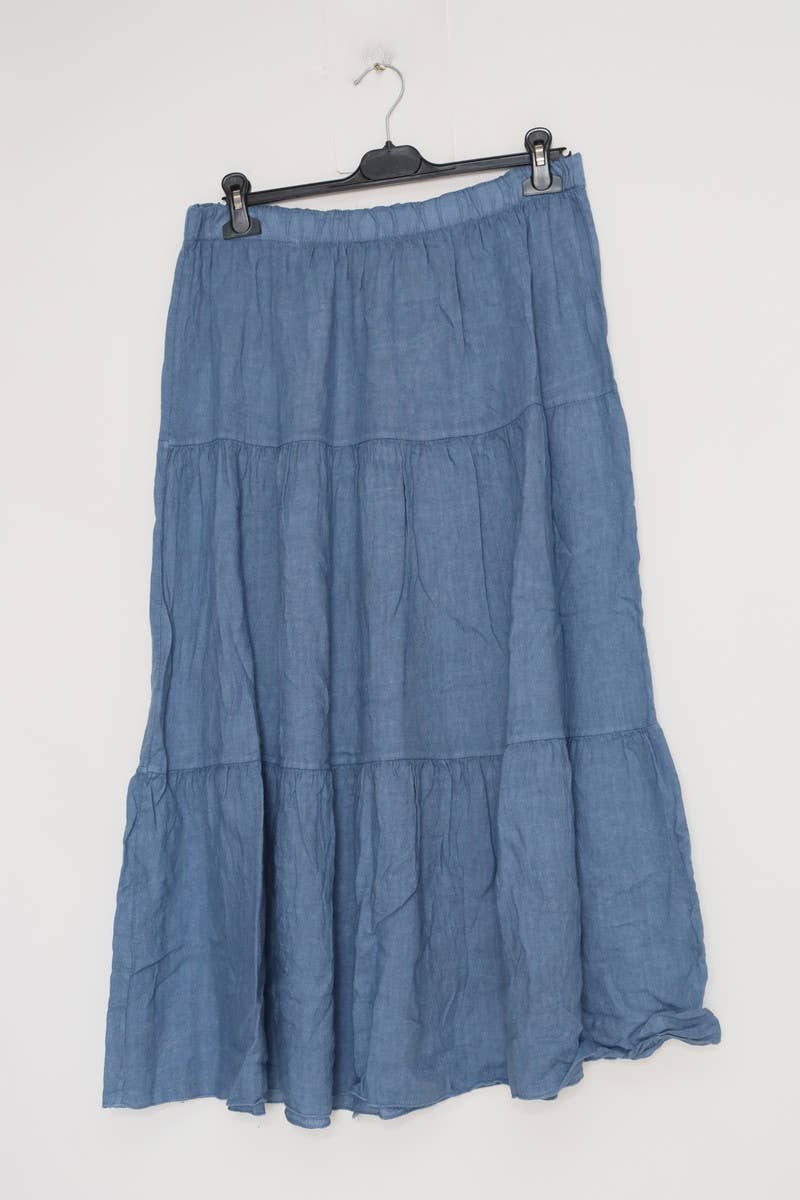 100% Linen Skirt TOBACCO