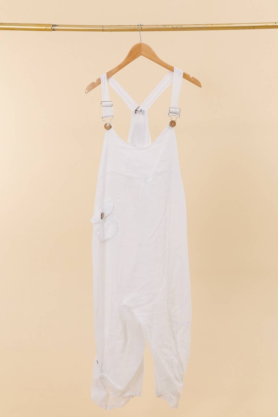 100% linen jumpsuit - Khaki