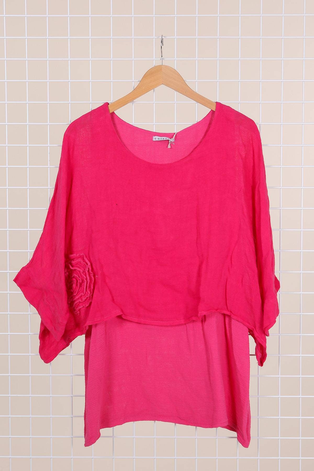 Linen tunic lined with cotton 87070 50% linen 50% cotton: Mole
