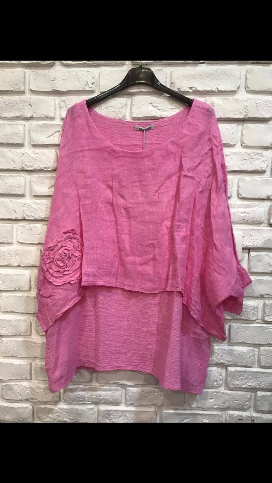 Linen tunic lined with cotton 87070 50% linen 50% cotton: Mole
