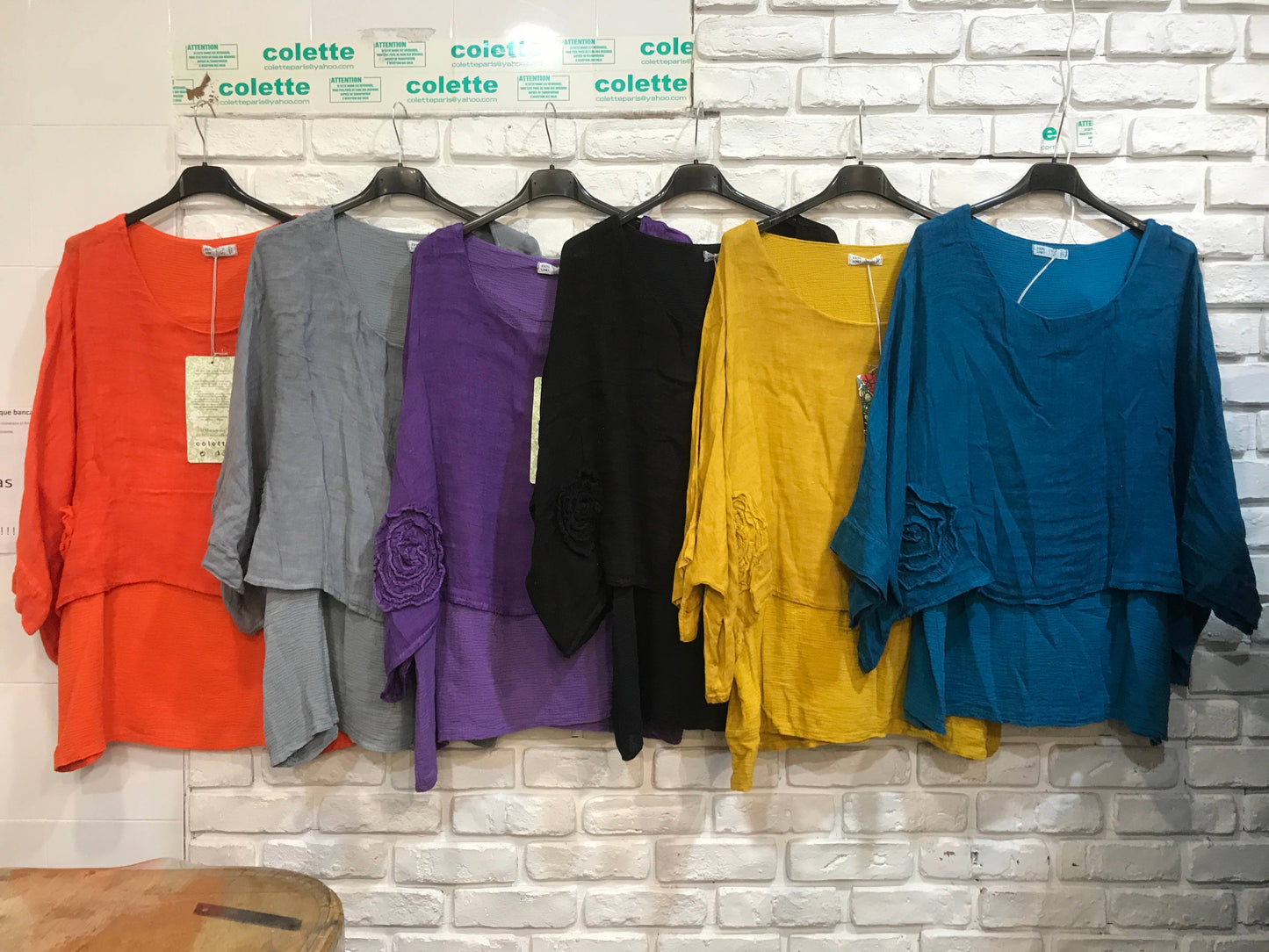 Linen tunic lined with cotton 87070 50% linen 50% cotton: Mole