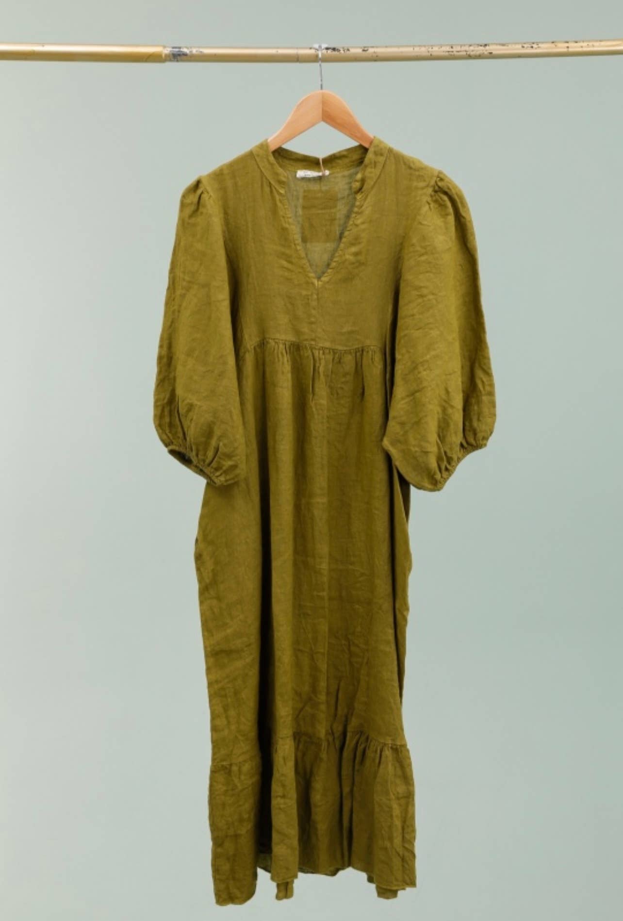 100% linen dress Bordeaux