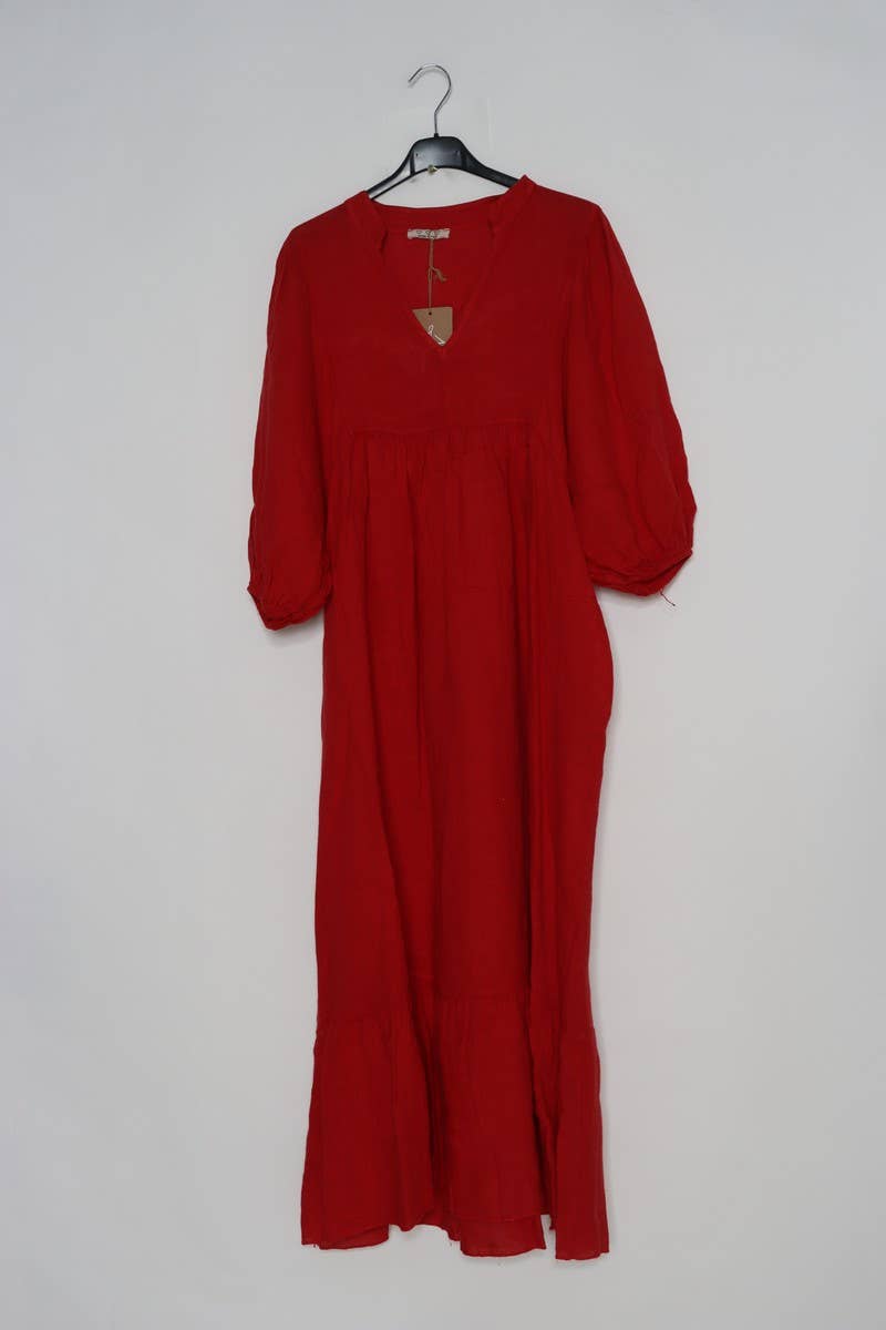 100% linen dress Color