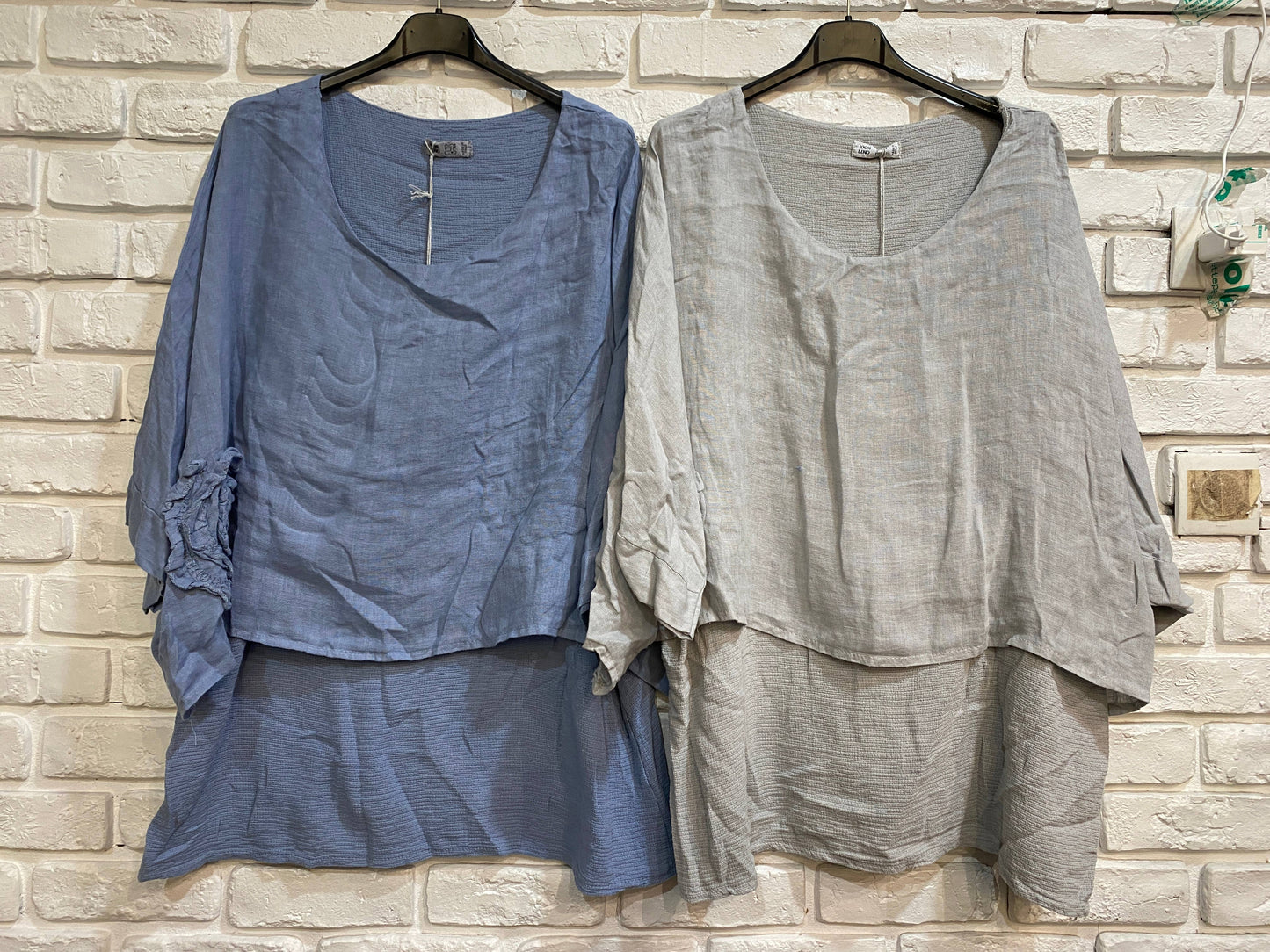 Linen tunic lined with cotton 87070 50% linen 50% cotton: Mole