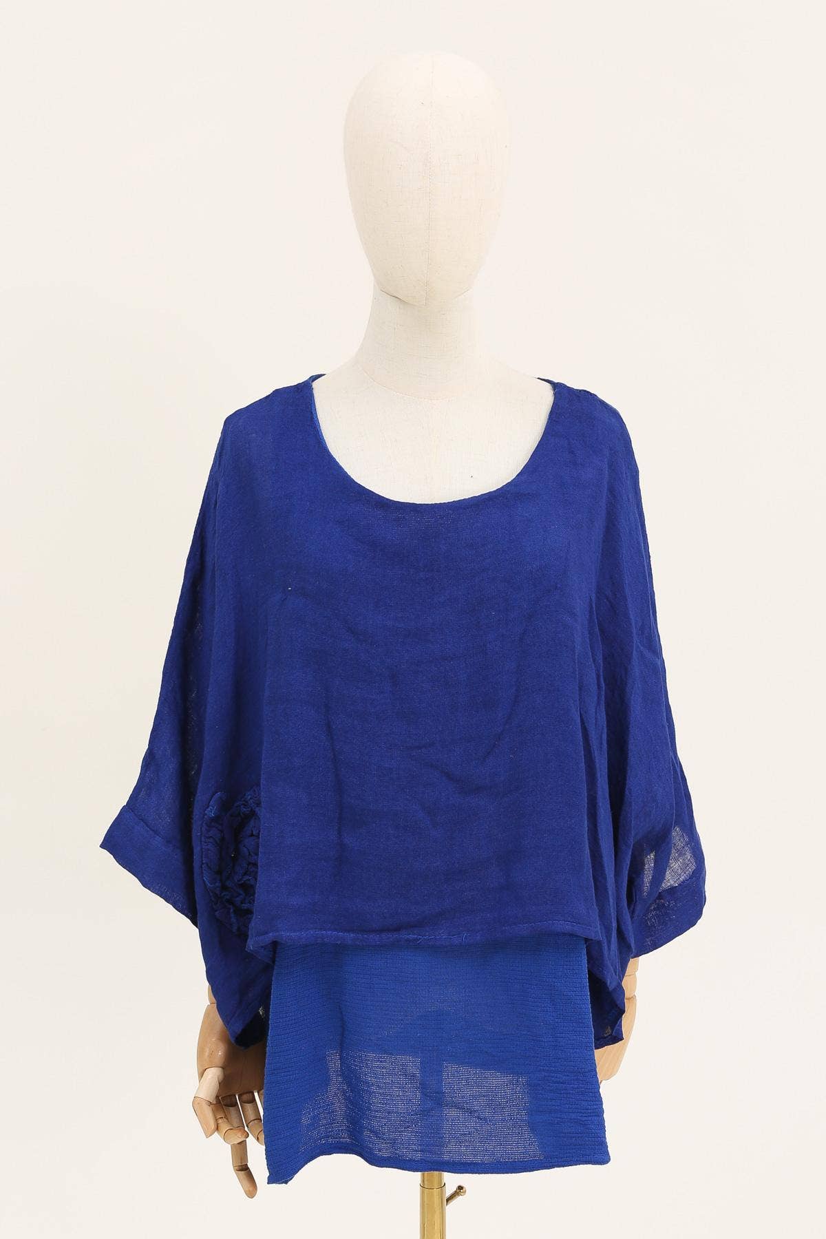 Linen tunic lined with cotton 87070 50% linen 50% cotton: Mole