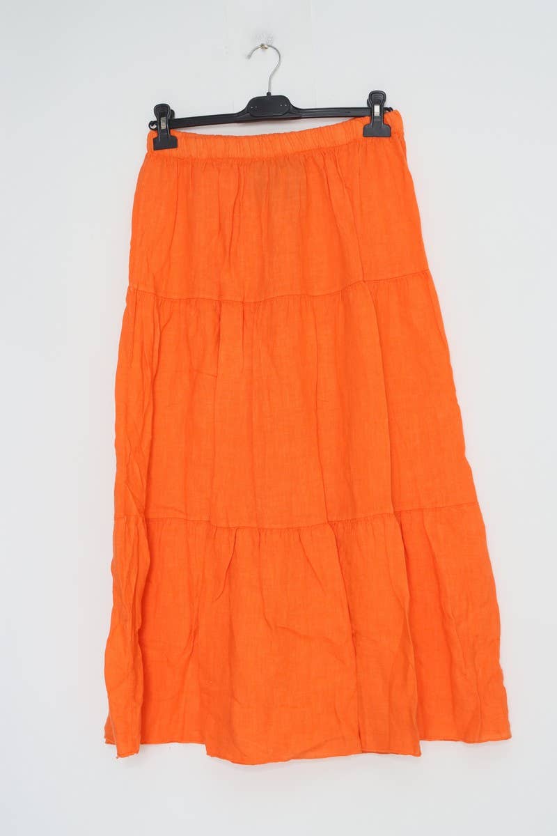 100% Linen Skirt TOBACCO
