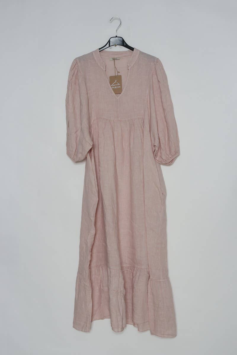 100% linen dress Color