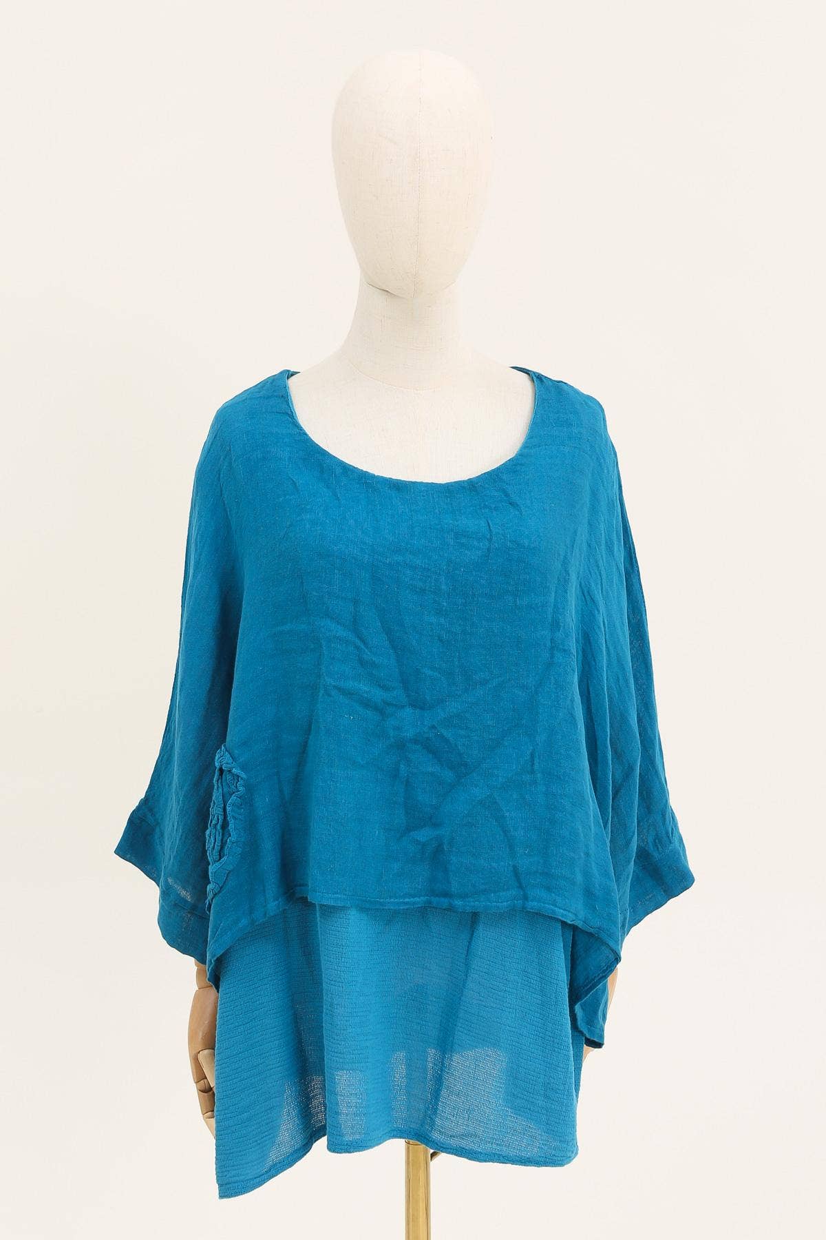 Linen tunic lined with cotton 87070 50% linen 50% cotton: Mole