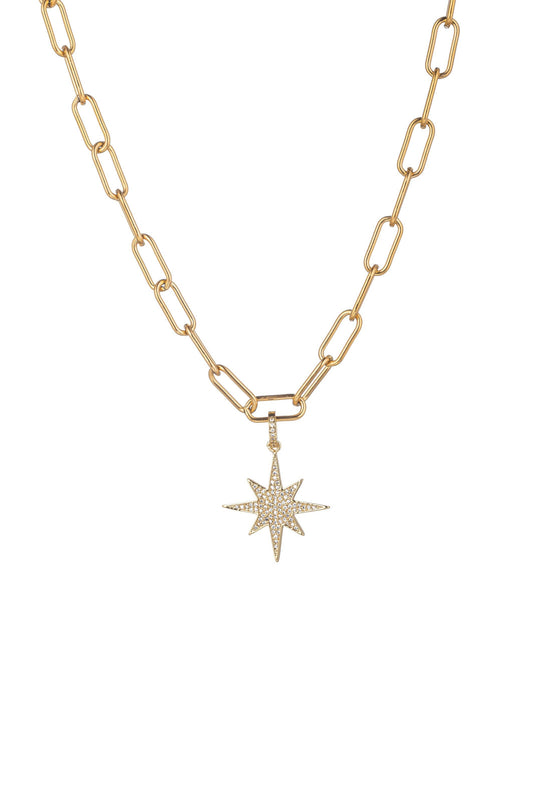 North Star Paperclip Necklace