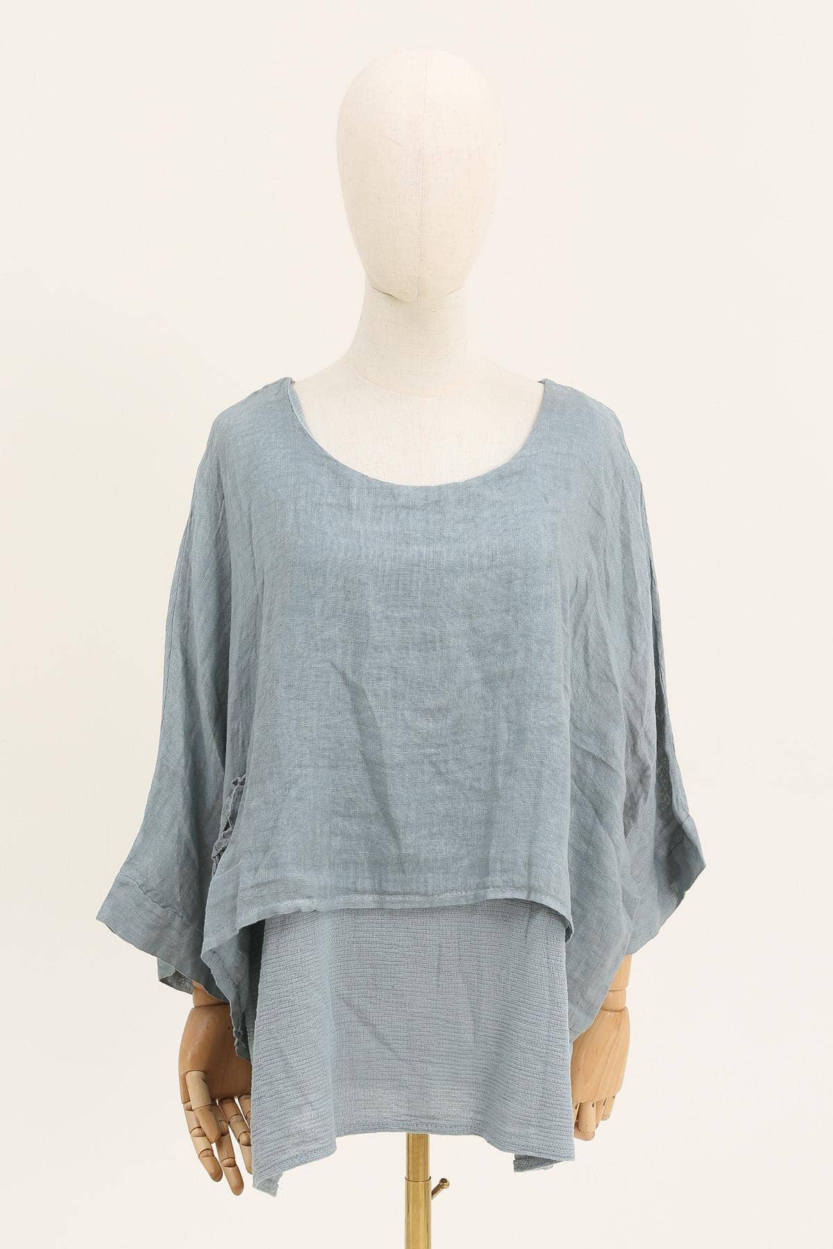Linen tunic lined with cotton 87070 50% linen 50% cotton: Mole