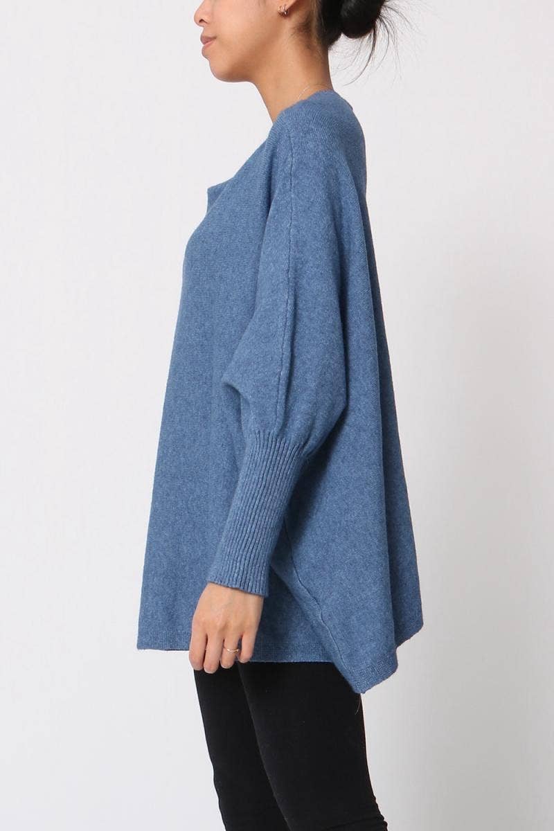 Made in Italy Sweater, Jeans blue