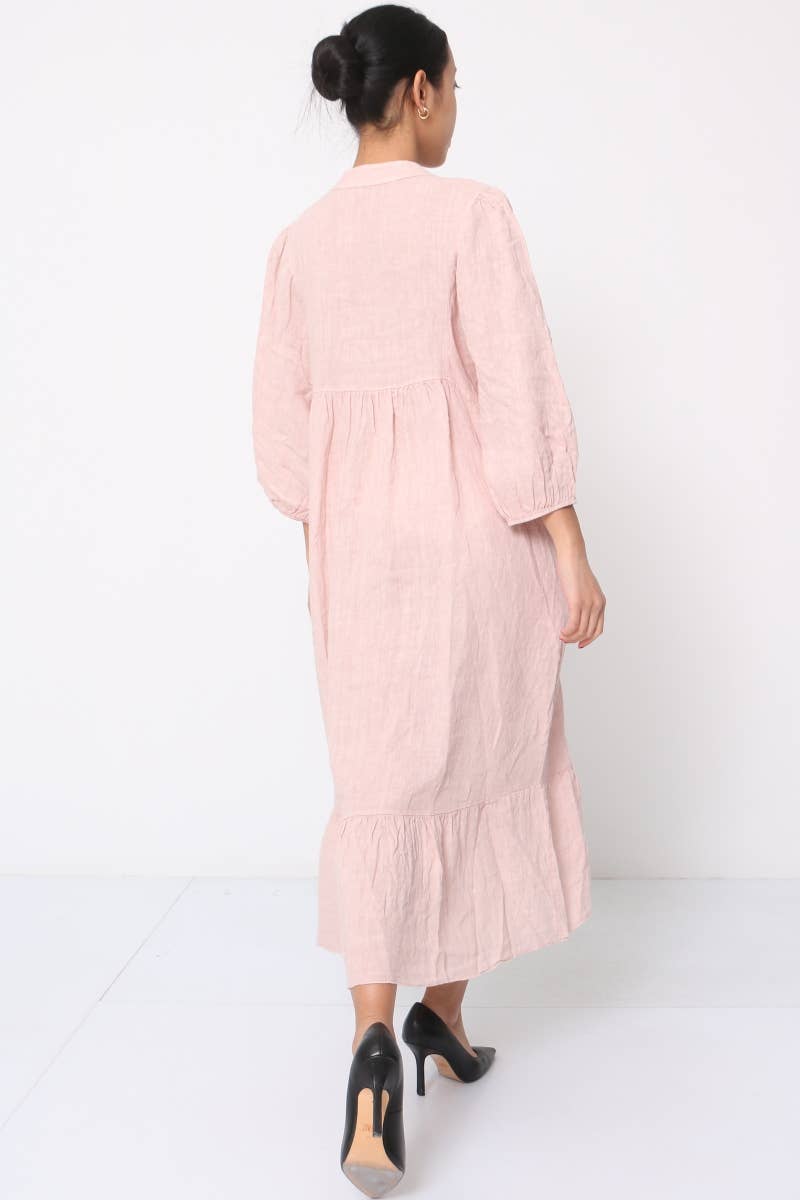 100% linen dress Color