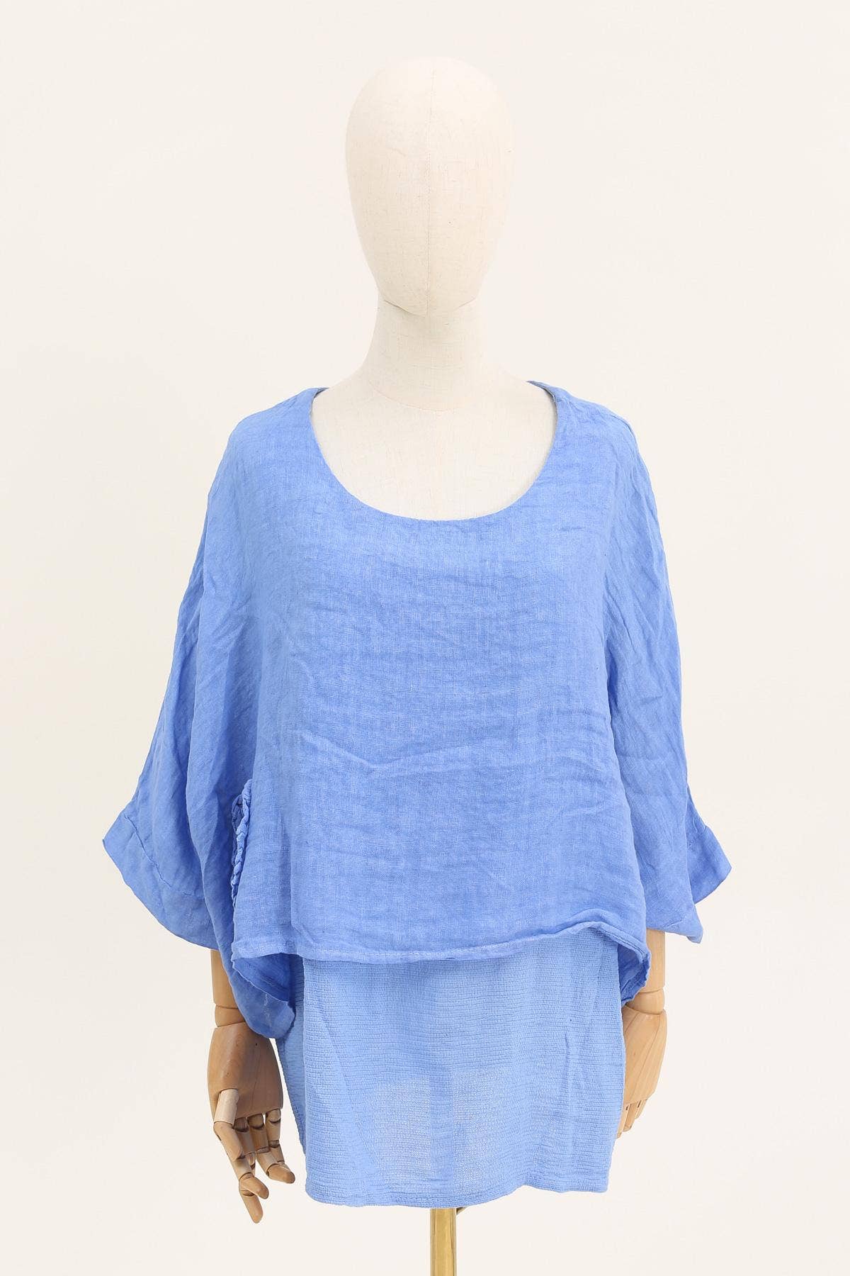 Linen tunic lined with cotton 87070 50% linen 50% cotton: Mole