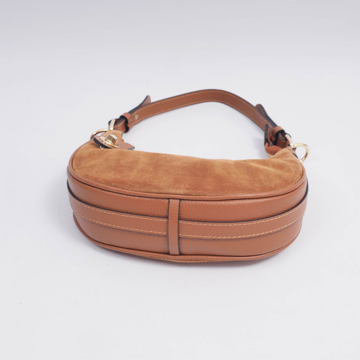 Made in Italy Leather handbag Camel