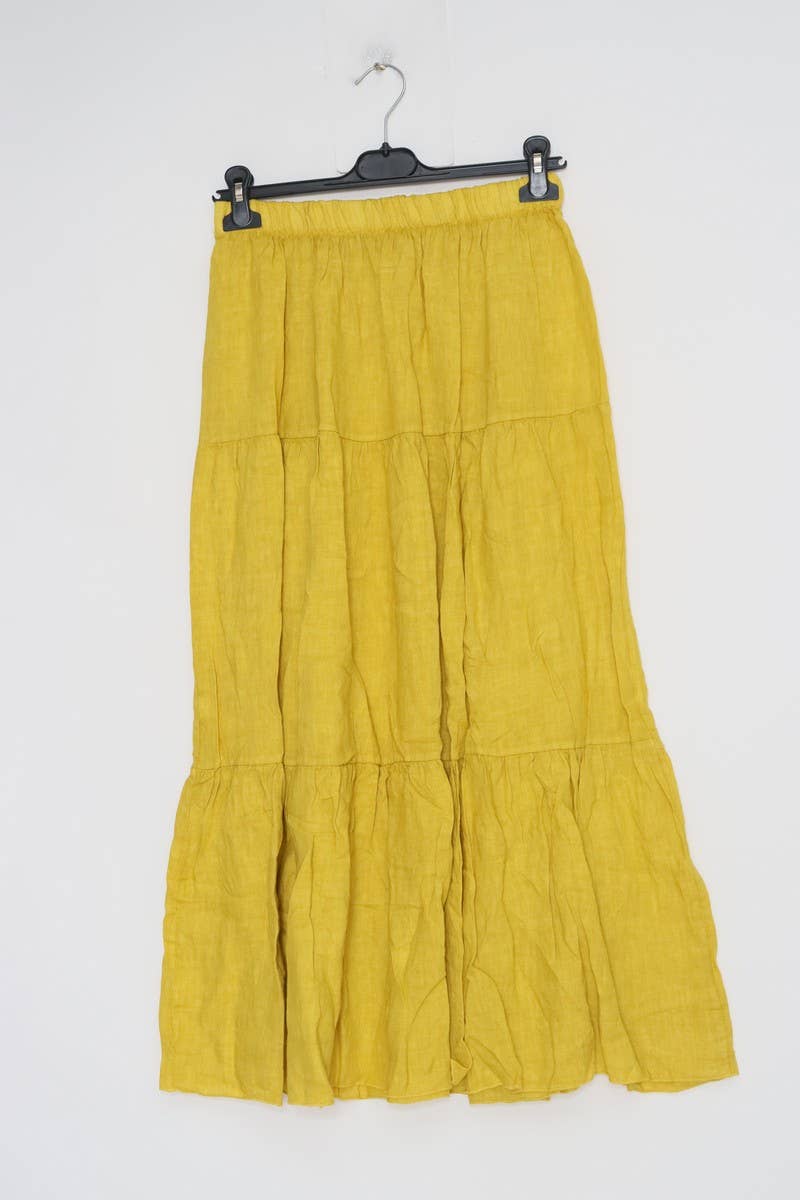 100% Linen Skirt TOBACCO