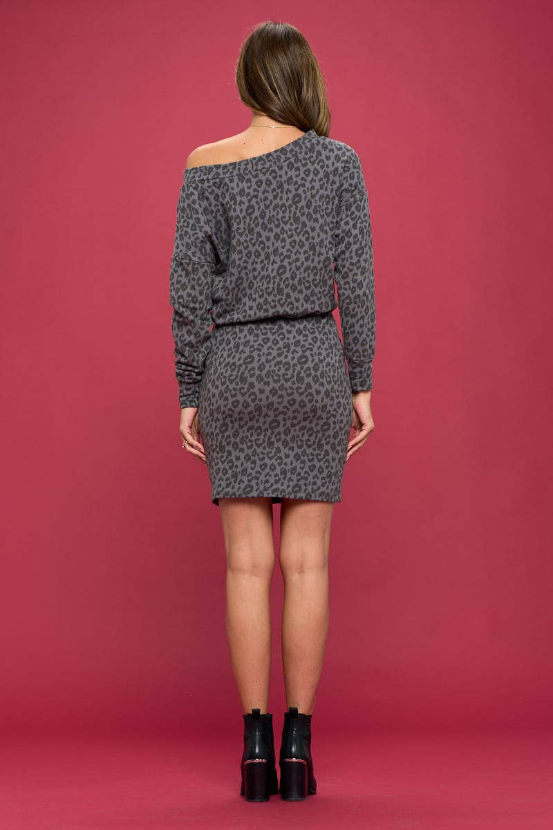 Made in USA Cotton Spandex Animal Print Dress