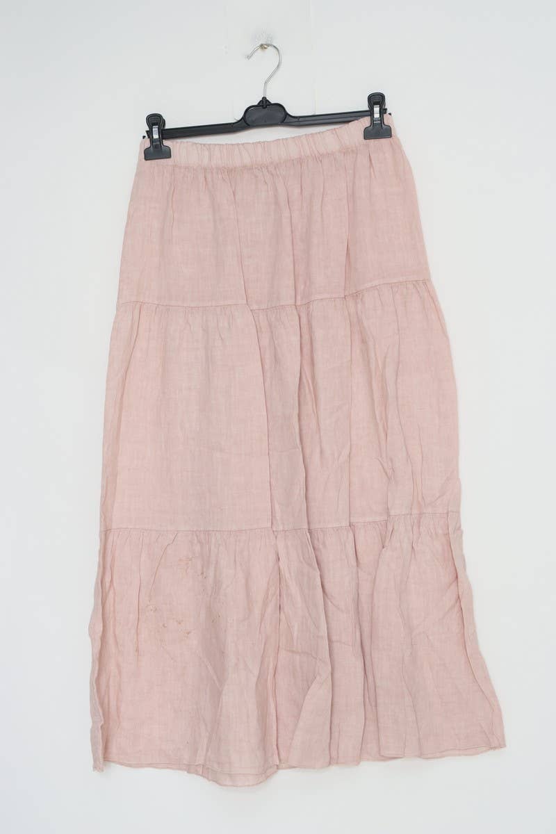 100% Linen Skirt TOBACCO