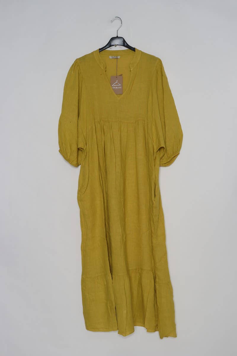 100% linen dress Color