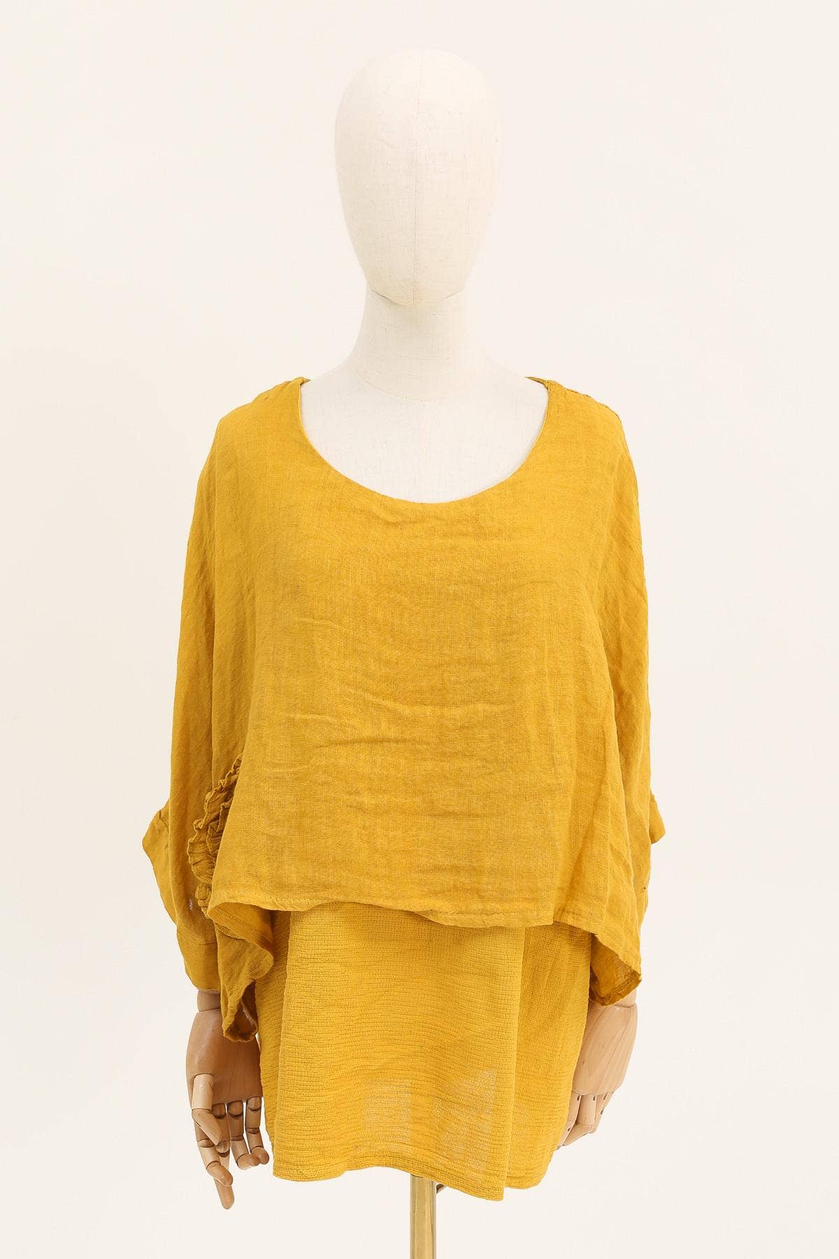 Linen tunic lined with cotton 87070 50% linen 50% cotton: Mole