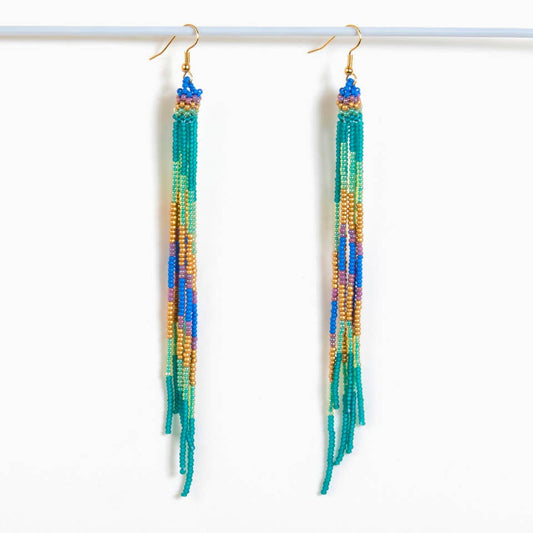 Beaded Fringe Duster Earrings: Fresh Multi