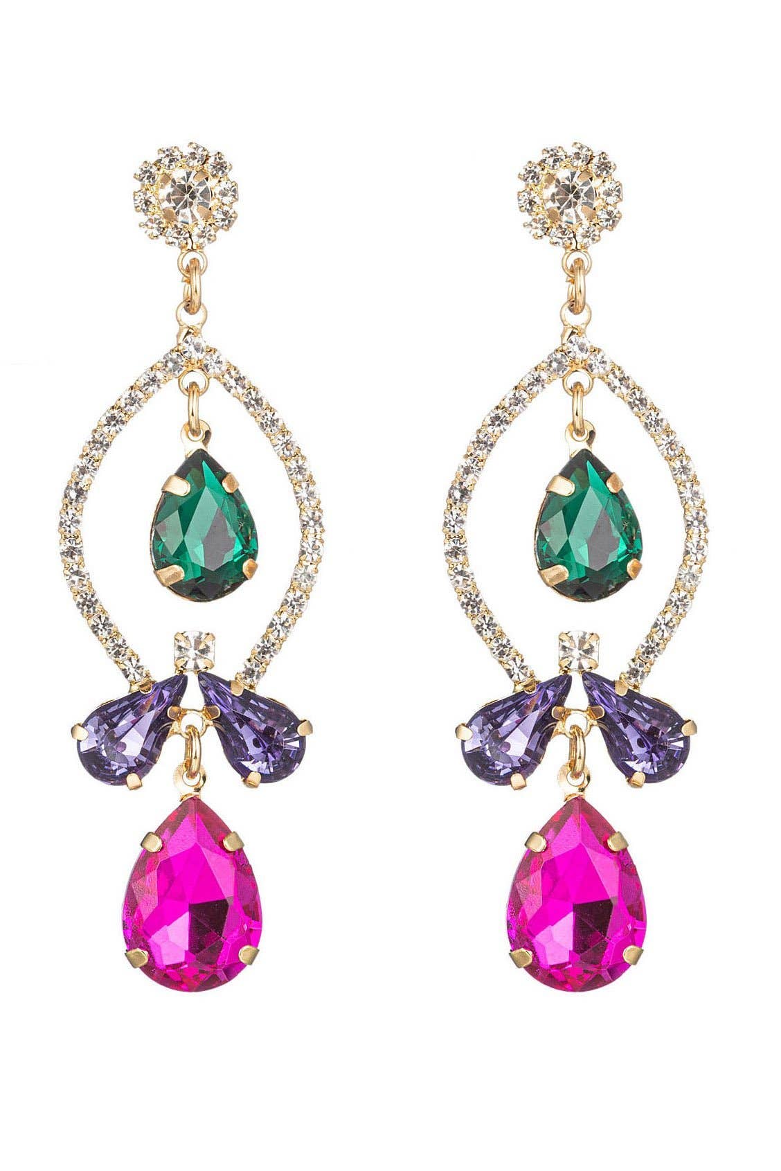 Nina Pink Drop Earrings