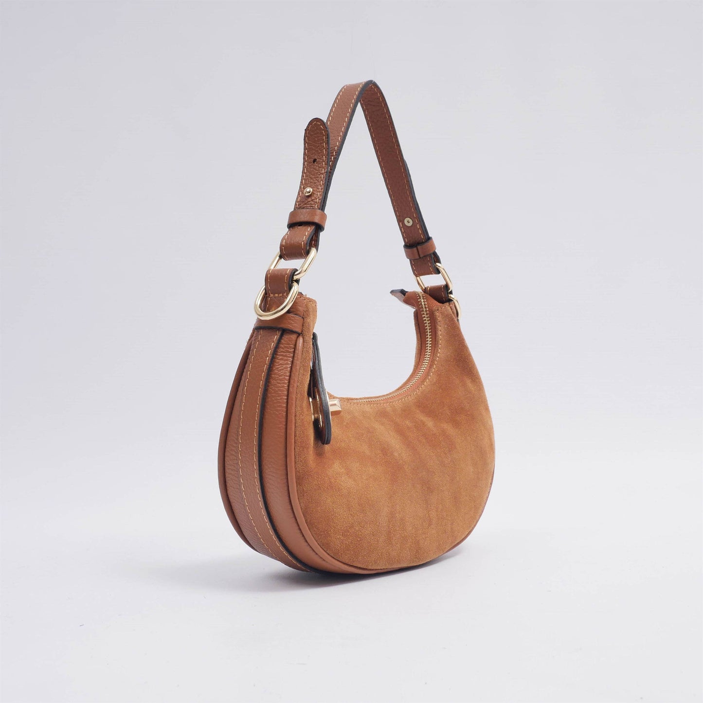 Made in Italy Leather handbag Camel