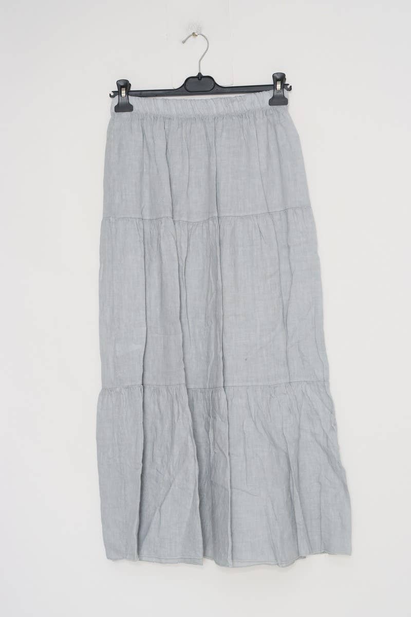 100% Linen Skirt TOBACCO