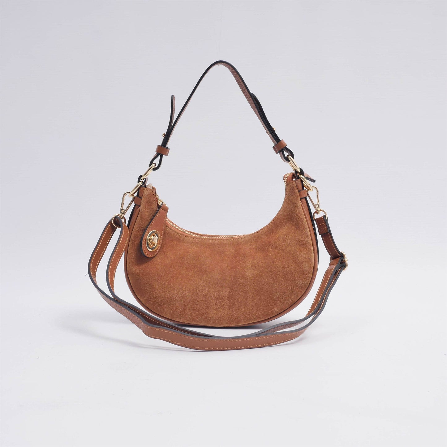 Made in Italy Leather handbag Camel