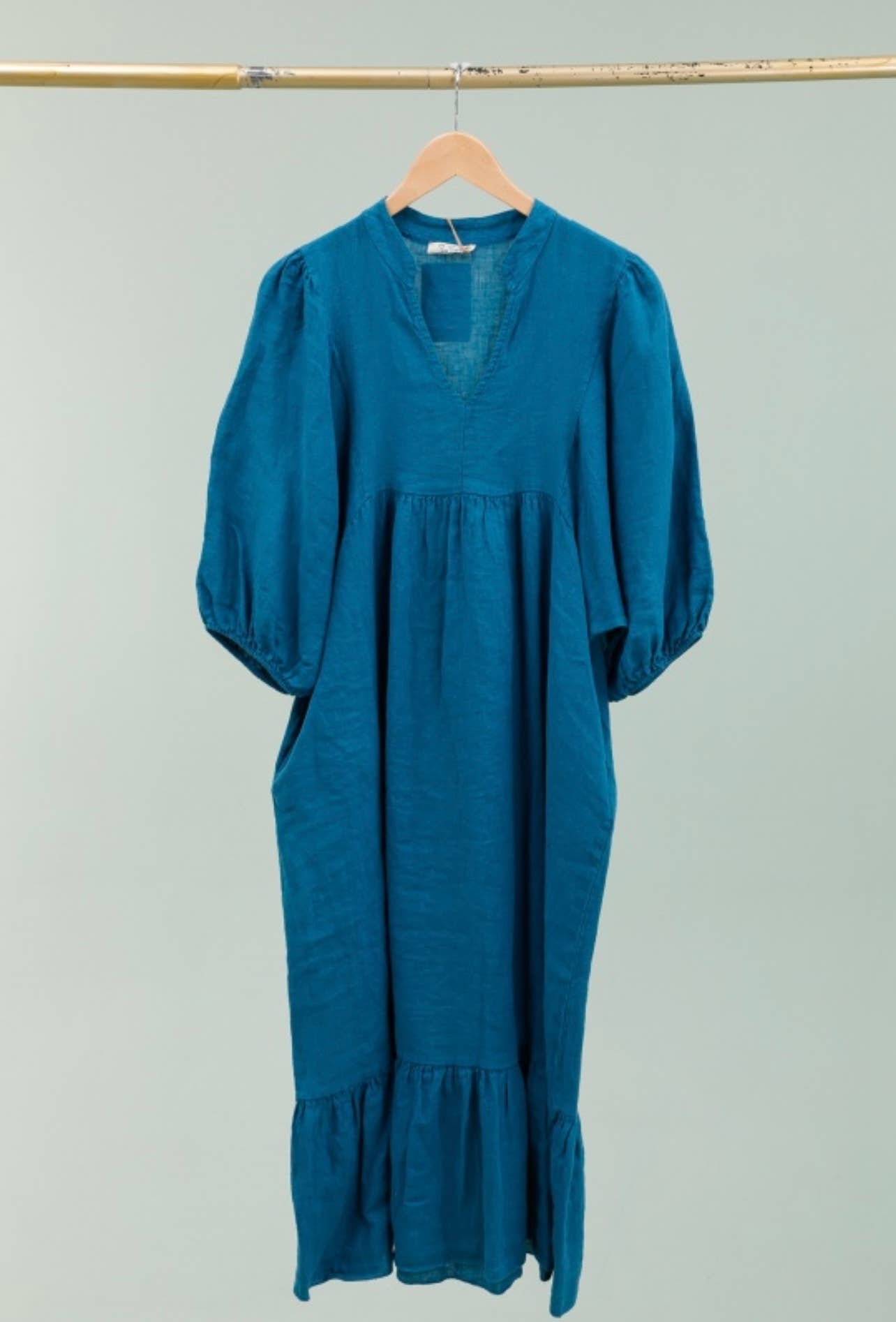 100% linen dress Bordeaux