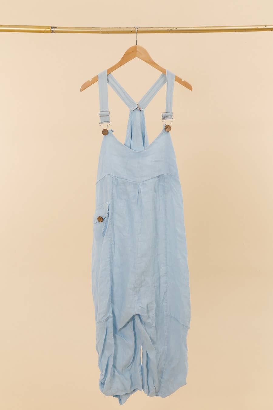 100% linen jumpsuit - Khaki
